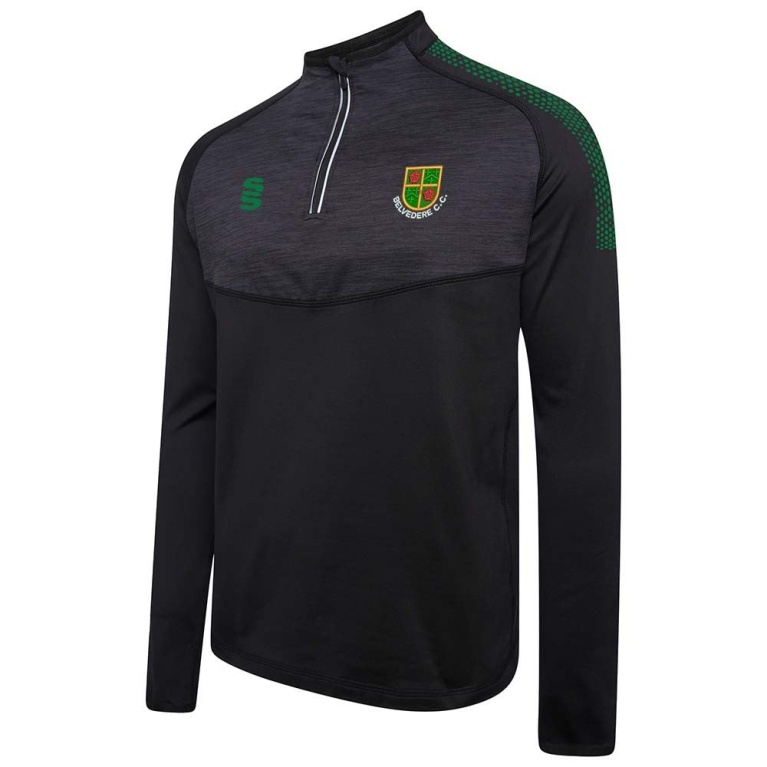 Burnley Belvedere CC Dual Performance 1/4 Zip Top - Black