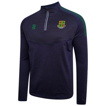 Burnley Belvedere CC Dual Performance 1/4 Zip Top - Navy