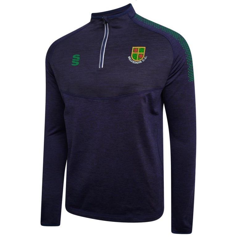 Burnley Belvedere CC Dual Performance 1/4 Zip Top - Navy